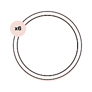 Boulenciel Lot de 6 Cercles 50 cm rigide