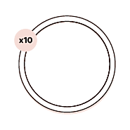 Cercles de pétanque rigide rouge MS par lot de 10