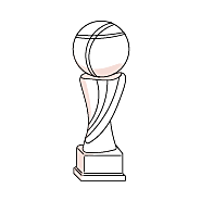 Coupe de pétanque en or 44cm