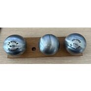 LA BOULE BLANCHE INOX Lisse - 72mm - 690g - gravée HS