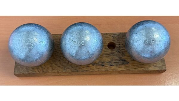 LA BOULE BLEUE "Prestige Inox 110" - 73mm - 680g - gravée G.D