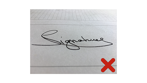 Gravure de votre signature (triplette non incluse)
