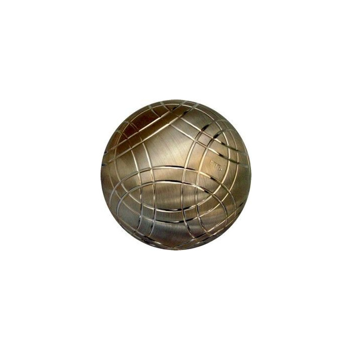 Ancienne Paire De Boules De Pétanque Lyonnaise - Dorée à Points - Occasion