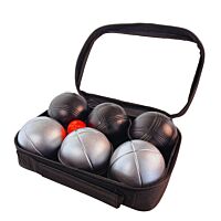 2 triplettes de Pétanque avec Sacoche et But - Grise Strie Z + Noire Strie 3