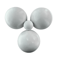 3 Boules de Pétanque Blanches avec Sacoche et But