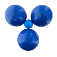 3 Boules de Pétanque Bleues avec Sacoche et But