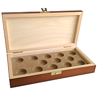 Coffret 13 buts en bois foncé