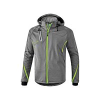 Fonction veste Softshell (étanche et respirante) - Enfant - gris chiné/vert gecko