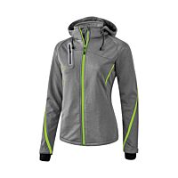Fonction veste Softshell (étanche et respirante) - Femme - gris chiné/vert gecko
