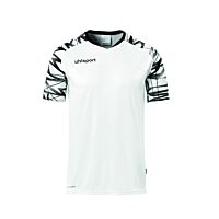 Maillot manches courtes Goal 25 - Blanc/noir - Homme