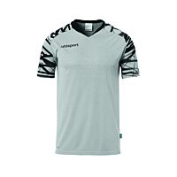 Maillot manches courtes Goal 25 - Gris Foncé Chiné/noir - Homme