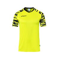 Maillot manches courtes Goal 25 - Jaune Citron/noir - Homme