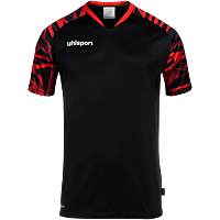 Maillot manches courtes Goal 25 - Noir/rouge - Enfant