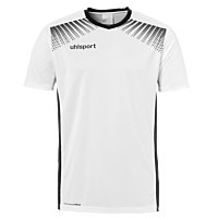 Maillot manches courtes Goal - Blanc/noir - Enfant