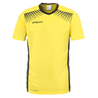 Maillot manches courtes Goal - Jaune Citron/noir - Enfant