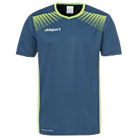 Maillot manches courtes Goal - Pétrole/vert Flash - Enfant
