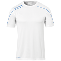 Maillot manches courtes Stream 22 - Blanc/azur - Enfant