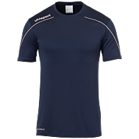 Maillot manches courtes Stream 22 - Bleu Marine/blanc - Enfant