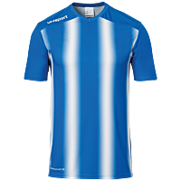 Maillot manches courtes Stripe 2.0 - Azur/blanc - Enfant