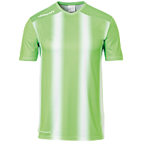 Maillot manches courtes Stripe 2.0 - Vert Fluo/blanc - Enfant