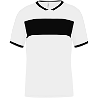 Maillot manches courtes - enfant - blanc/noir