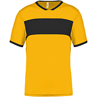 Maillot manches courtes - enfant - jaune/noir