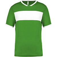 Maillot manches courtes - enfant - vert/blanc