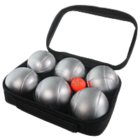 2 triplettes de Pétanque avec Sacoche et But - Grise Strie 1 + Grise Strie P