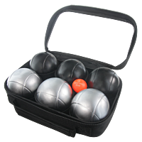2 triplettes de Pétanque avec Sacoche et But - Grise Strie 1 + Noire Strie P