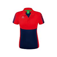 Polo SIX WINGS - Femme - bleu marine/rouge
