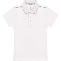 Polo manches courtes - enfant - blanc