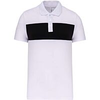 Polo manches courtes enfant blanc/noir