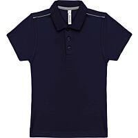 Polo manches courtes - enfant - bleu marine