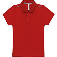 Polo manches courtes - enfant - rouge