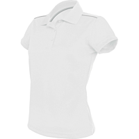 Polo manches courtes - femme - blanc