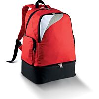 Sac à dos multisport rouge avec compartiment bas séparé