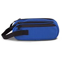 Sacoche de pétanque bleue 3 boules avec fermeture zippée et magnétique