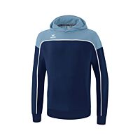Sweat à capuche CHANGE by erima - Enfant - bleu marine/faded denim/blanc