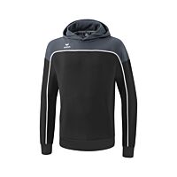 Sweat à capuche CHANGE by erima - Enfant - noir grey/gris/blanc