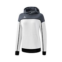 Sweat à capuche CHANGE by erima - Femme - blanc/gris/noir