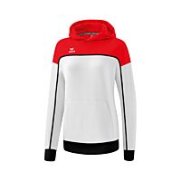 Sweat à capuche CHANGE by erima - Femme - blanc/rouge/noir