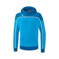 Sweat à capuche CHANGE by erima - Homme - bleu curaçao/mykonos/blanc