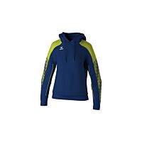 Sweat à capuche EVO STAR - Femme - bleu marine/jaune citron