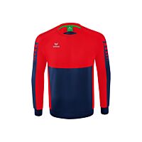 Sweat-shirt SIX WINGS - Homme - bleu marine/rouge