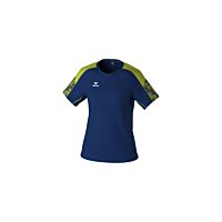 T-Shirt EVO STAR - Femme - bleu marine/jaune citron