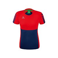 T-shirt Six Wings - Femme - bleu marine/rouge