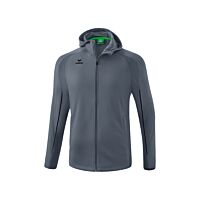 VESTE D'ENTRAÎNEMENT AVEC CAPUCHE LIGA STAR - Enfant - gris/noir