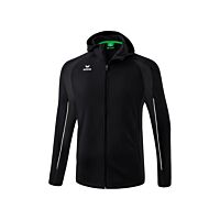 VESTE D'ENTRAÎNEMENT AVEC CAPUCHE LIGA STAR - Enfant - noir/blanc
