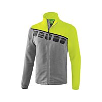 Veste 5-C à manches amovibles - Homme - gris chiné/vert citron/noir