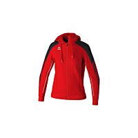 Veste d'entraînement EVO STAR avec capuche - Femme - rouge/noir